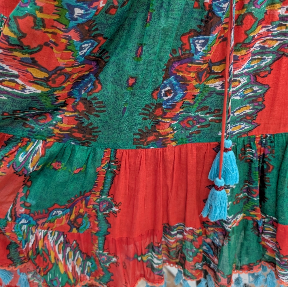 Anthropologie Barok Paris Dress Beaded Tassel Dress Size Medium New Without Tags - Picture 6 of 9